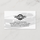 Auto Tech Mechanics | Reparatur von Kraftfahrzeuge Visitenkarte (Rückseite)