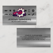 Auto Tech Repair Logo | Dienstleistungen von Perso Visitenkarte (Vorne/Hinten)