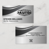 Auto Tech Repair Services | Gray Visitenkarte (Vorne/Hinten)