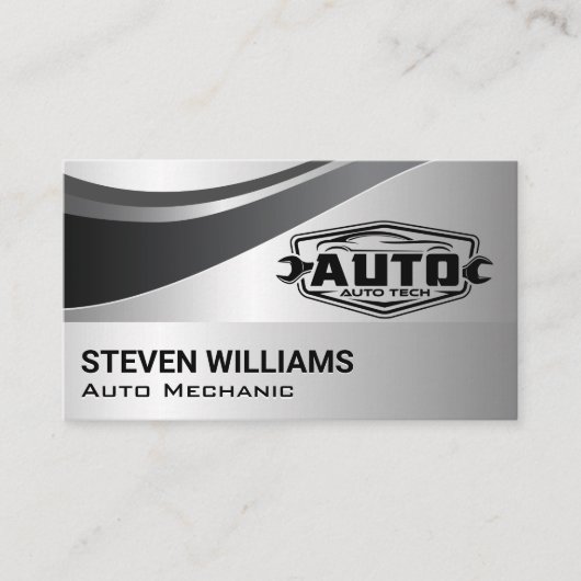 Auto Tech Repair Services | Gray Visitenkarte (Vorderseite)