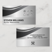 Auto Teile und Dienstleistungen | Metallischer Hin Visitenkarte (Vorne/Hinten)