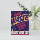 Auto teilen - Vintag Postkarte (Stehend Vorderseite)
