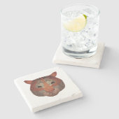 Auto Tiger Steinuntersetzer (Seitenansicht)