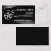Auto Tire Service Black Metal Automotive Card Visitenkarte (Vorne/Hinten)