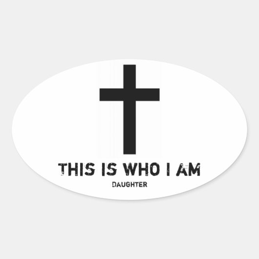 Auto (Tochter) Ovaler Aufkleber (Vorderseite)