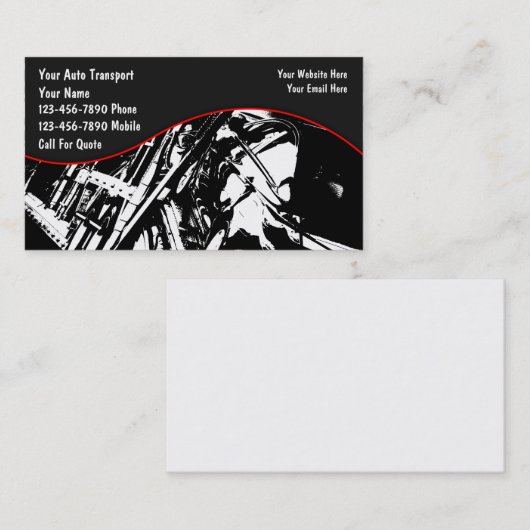 Auto-Transport-Geschäfts-Karten Visitenkarte (Vorne/Hinten)