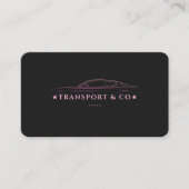 Auto Transport Taxi Fahrer Chauffeur Black Pink Visitenkarte (Vorderseite)