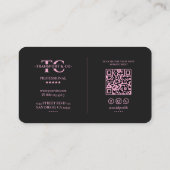 Auto Transport Taxi Fahrer Chauffeur Black Pink Visitenkarte (Rückseite)