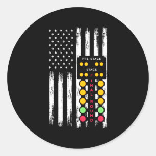 Auto Tree Light Racecar D Runder Aufkleber