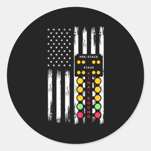 Auto Tree Light Racecar D Runder Aufkleber (Vorderseite)