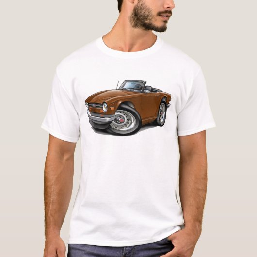 Auto Triumphs TR6 Brown T-Shirt (Vorderseite)