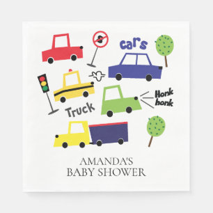 Auto-u. LKW-Jungen-Babyparty-Papierservietten Serviette