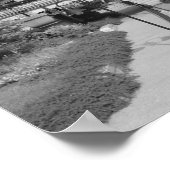 Auto-Überführungsbahn und Kanal in Richmond Poster (Ecke)