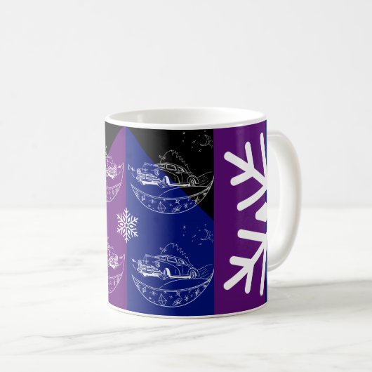 Auto und Baum Kaffeetasse (VorderseiteRechts)