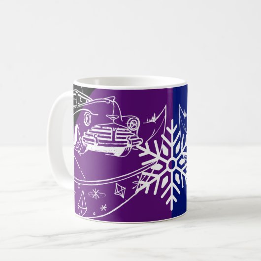 Auto und Baum Kaffeetasse (Vorderseite Links)