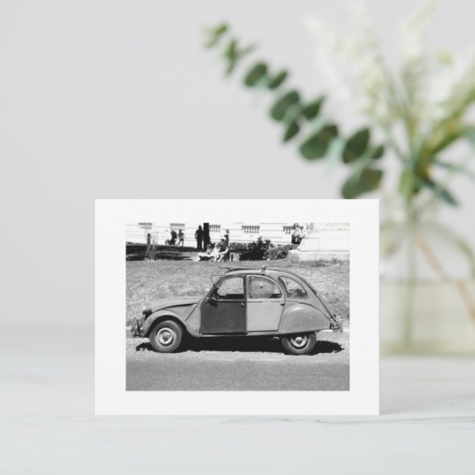 Auto und Lüfter Postkarte (Stehend Vorderseite)