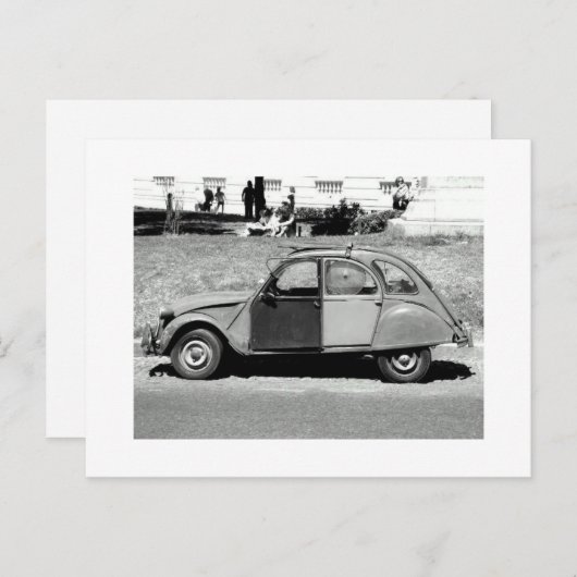 Auto und Lüfter Postkarte (Vorne/Hinten)