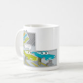 Auto und Rad Kaffeetasse (Vorderseite Links)