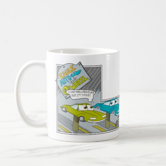 Auto und Rad Kaffeetasse (Links)