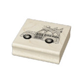 Auto und Weihnachtsbaum Gummistempel (Stempel)
