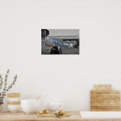 Auto und Zug auf dem Highway Poster (Küche)