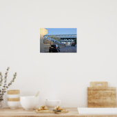 Auto und Zug auf dem Highway Poster (Küche)