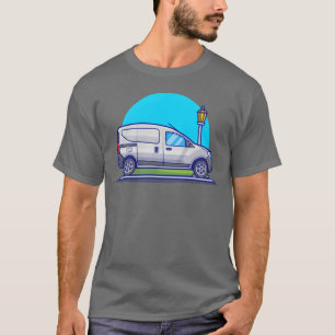 Auto Van Cartoon-Vektor-Icon-Illustration retro T-Shirt