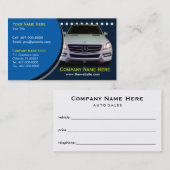 Auto-Verkäufe - AutoDealership Visitenkarte (Vorne/Hinten)
