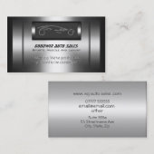 Auto-Verkäufe - Imitatmetall, silbernes Auto Visitenkarte (Vorne/Hinten)