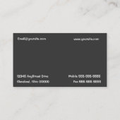 Auto-Verkaufs-Geschäfts-Karte Visitenkarte (Rückseite)