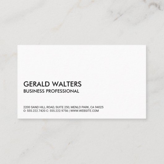 Auto Visitenkarte (Rückseite)