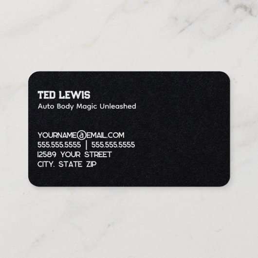 Auto Visitenkarte (Rückseite)