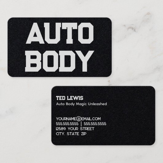Auto Visitenkarte (Vorne/Hinten)