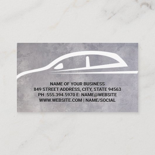 Auto Visitenkarte (Rückseite)