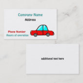 Auto-Visitenkarte Visitenkarte (Vorne/Hinten)