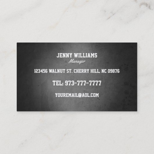 Auto-Visitenkarten Visitenkarte (Rückseite)