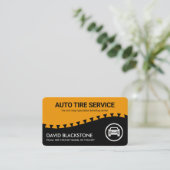 Auto-Wagen mit kreativem Reifenbaum Visitenkarte (Stehend Vorderseite)