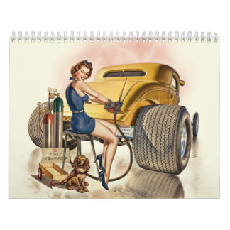 Auto-Wandkalender u. Retro Pinups Kalender