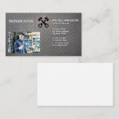 Auto-Wartung | Mechanik | Steel | Auto Visitenkarte (Vorne/Hinten)