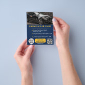 Auto-Wasch-Anlage Editierbare Premium-Vorlage Navy Flyer (Gruppe)