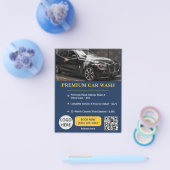 Auto-Wasch-Anlage Editierbare Premium-Vorlage Navy Flyer (Einzeln)
