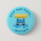 Auto-Wasch-Cartoon-Anstecknadel Button (Vorderseite)