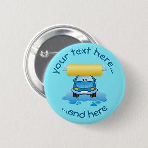 Auto-Wasch-Cartoon-Anstecknadel Button