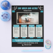 Auto-Wasch- und Autodetailing-Preispaket Flyer (Einzeln)