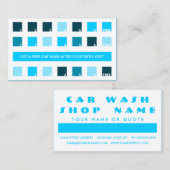 AUTO-WÄSCHE-Kundenanerkennung (Modquadrate) Treuekarte (Vorne/Hinten)