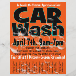 Auto waschen. Carwash. Maßgeschneiderter Flyer