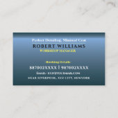 Auto waschen, reinigen Das Autologo Visitenkarte (Rückseite)