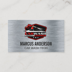 Auto-Waschlogo   Reinigungsshop Visitenkarte