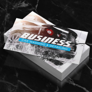 Auto Wash & Auto Detection Light Blue Visitenkarte