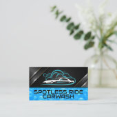 Auto-Wash-Logo für Sportwagen | Blaublasen Visitenkarte (Stehend Vorderseite)
